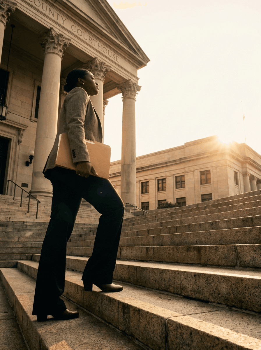 A pro se litigant walking into court prepared and confident with Prosei AI